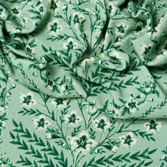 agua bendita jardin floral mini dress | off-shoulder, ruffled - green - Picture 3 of 12